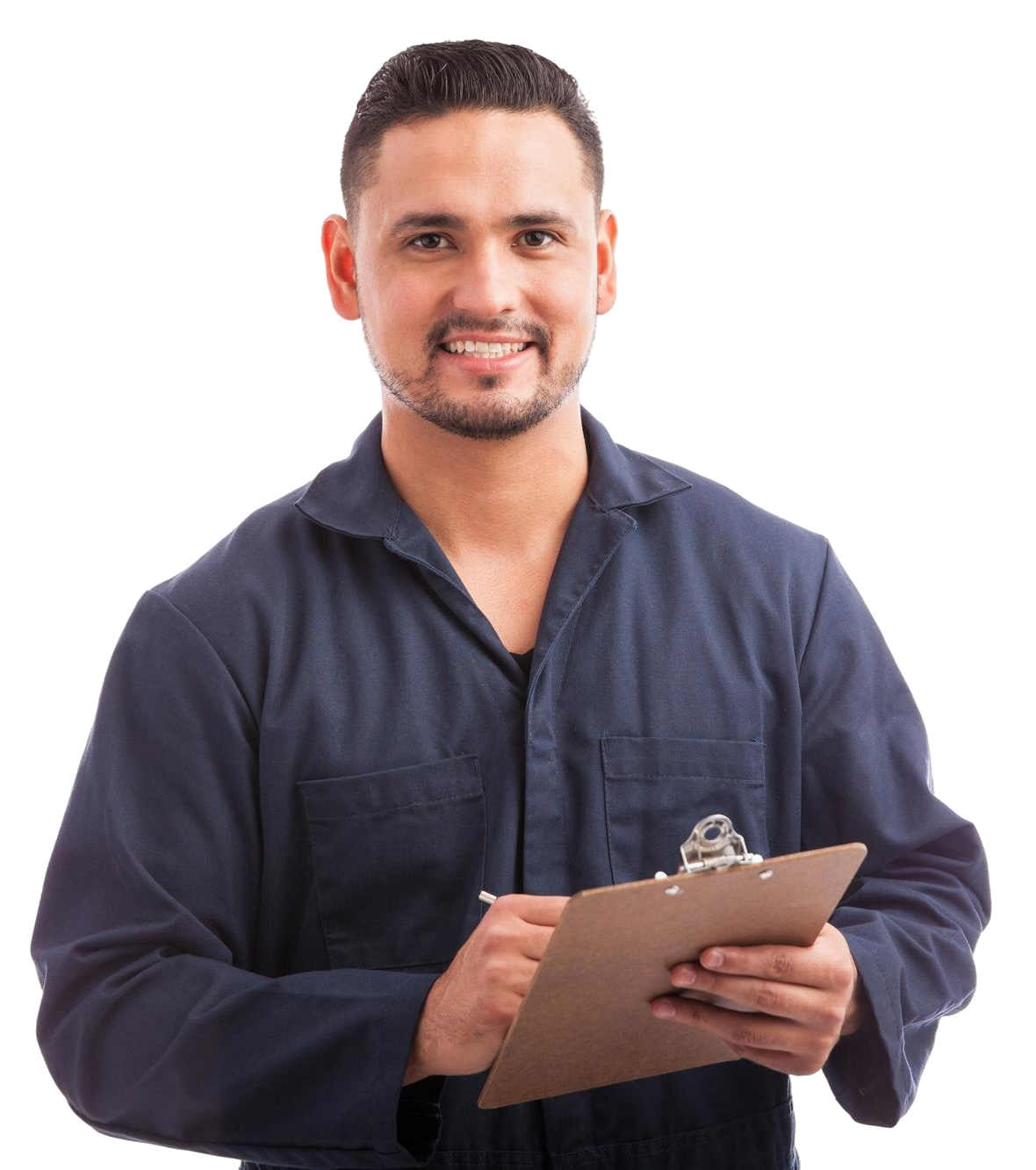 portrait-young-handsome-contractor-going-through-home-inspection-white-background
