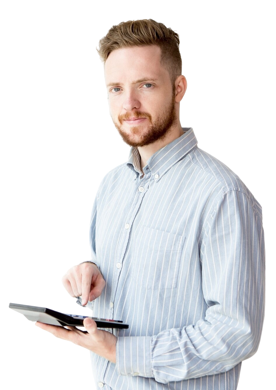 positive-young-businessman-counting-calculator